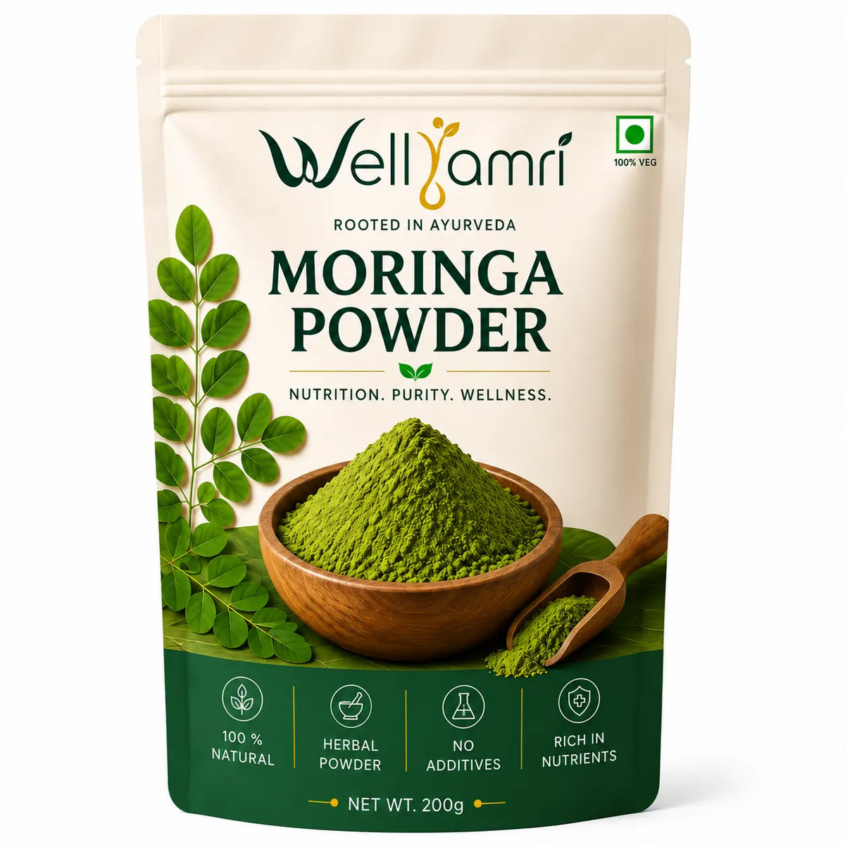 Moringa Leaf Powder | 100% Pure & Natural | WellYamri