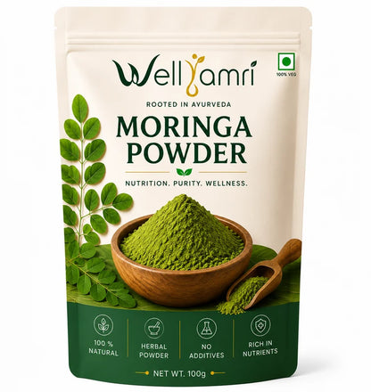 Wellyamri Moringa Powder 100g – Natural Moringa Powder